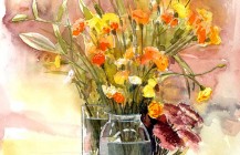 Flowers in Glass Vases